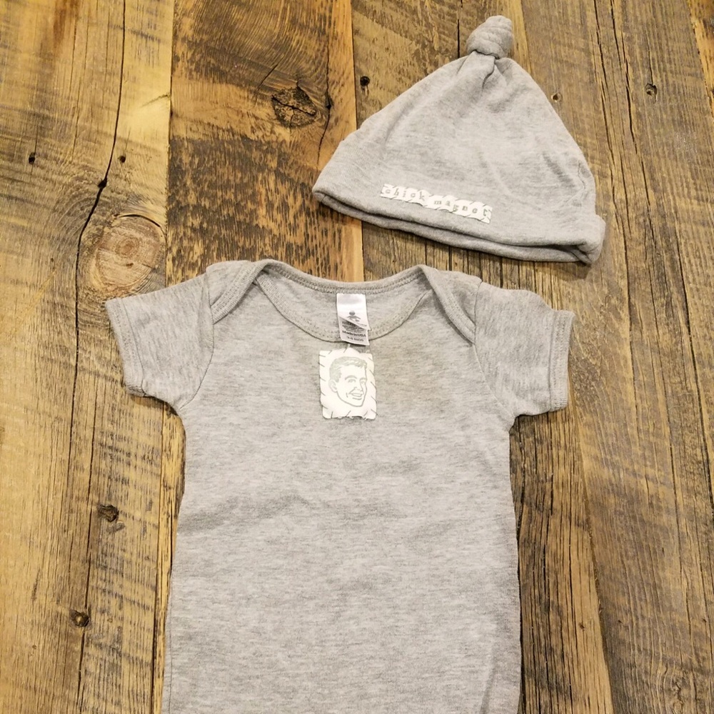 American Apparel Chick Magnet Onesie and Hat Set